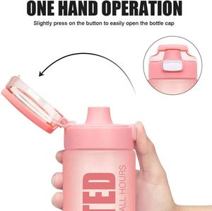 32oz Motivational Water Bottle with Time Marker Chug Lid, Leakproof BPA Free Tritan Wide Mouth - Product Image 6