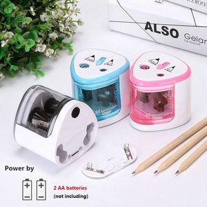 Taille-crayon électronique automatique à double trou pour enfants et fêtes, mignon et élégant, en plastique et métal, pour étudiants, école et bureau - Product Image 3