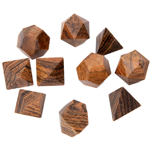 Dadu permainan polihedral mini kayu cabang asam Afrika produsen mengukir dadu kayu kustom grosir polihedral untuk dnd - Product Image 4