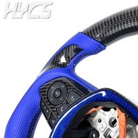 Volant sport en cuir bleu en fibre de carbone de style course personnalisé pour Toyota Camry 8ème génération XLE SE XSE Avalon Corolla 2018-2024