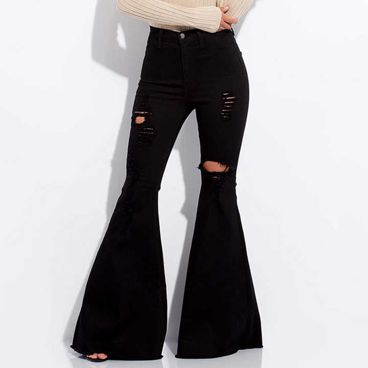 Shop Our 2025 Custom Black Women Plus Size Bell Bottom Jeans