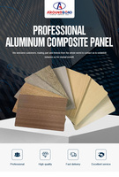 Panneau composite en aluminium antistatique moderne de 4 mm avec finition grain de bois pour la décoration des murs extérieurs des bâtiments commerciaux