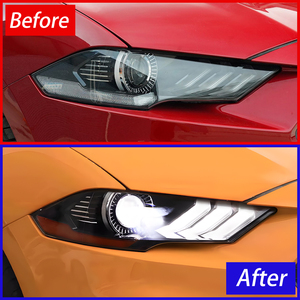 Montaje de faros automáticos LED de alta calidad para <span class=keywords><strong>Ford</strong></span> <span class=keywords><strong>Mustang</strong></span> 2018-2023 lámparas delanteras lente de alta proyección nuevos accesorios de coche - Product Image 3