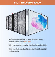 P2.6 Rideau de barre de vitrine murale à écran LED d'intérieur créatif Transparent Flexible Soft LED Display Video Advertising SDK Compatible
