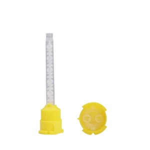 Tubos mezcladores amarillos de plástico, mezclador estático para material de impresión dental, cabezales mezcladores de pegamento AB de 2.45g, origen Zhejiang - Product Image 4