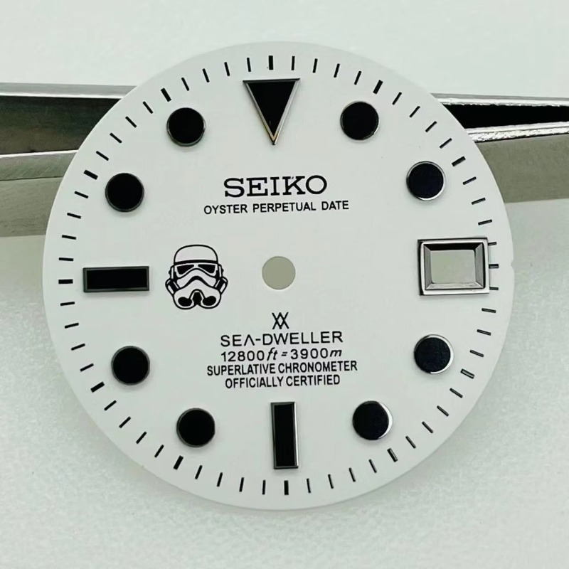 Seiko NH35 механические часы 28,5 мм Римский циферблат Ледяной Синий светящийся циферблат подходит для работы с механизмом NH36 аксессуары для ремонта
