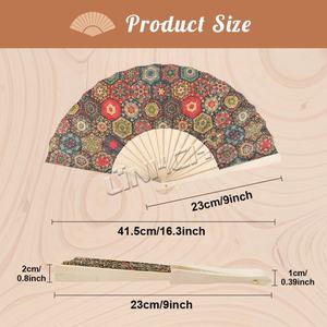 Éventail à main en bois espagnol vintage avec design sécurisé, couleur personnalisée et forme ronde pour les mariages et les danses de fête, fonction pliable - Product Image 4