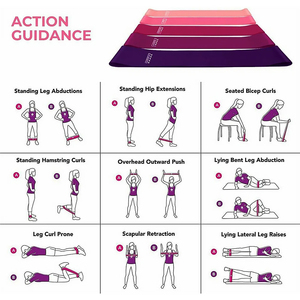 Bandes de Résistance Portables pour la Thérapie Physique, le Yoga, l'Exercice Physique, la Gymnastique à Domicile, Bandes en Caoutchouc - Product Image 5