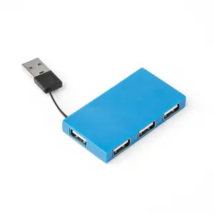 Mini Ultra-thin Take-up Type 4 Port USB 2.0 HUB Data Transfer Splitter For Mac PC