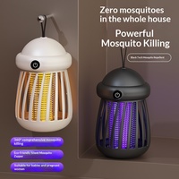 Elektrische insectenverdelgers Muggenmoordenaarlamp Volautomatisch Buitengebruik Thuisgebruik Muggenvanger UVA Paars licht Batterij inbegrepen
