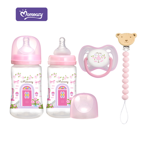 Ensemble de biberons pour bébé nouveau-né, <span class=keywords><strong>anti</strong></span>-coliques, avec sucette, kit d'alimentation, 4 pièces, ensemble cadeau pour nourrissons - Product Image 2