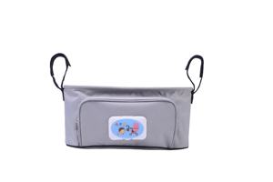 यूनिवर्सल घुमक्कड़ आयोजक अछूता कप धारक के साथ सुरक्षित पट्टियाँ फोन कॉम्पैक्ट डिजाइन फिट सभी Strollers के लिए जेब - Product Image 3