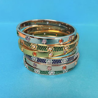 Bracelet de luxe de marque, design pavé de diamants CZ, bracelet à visser, bracelet d'amour, bijoux de mode pour femme