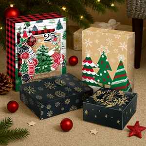 Sampel Gratis Perusahaan Perakitan Mudah Siap Kirim Tanpa MOQ Sampel Gratis Kotak Hadiah Natal Ideal untuk Branding & Hadiah Karyawan - Product Image 1