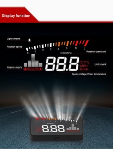 Keluaran baru 3.5 "DIY OBDII/EU-OBD Ports mobil HUD X5 tampilan kepala dasbor pada kaca depan - Product Image 3