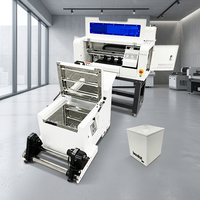 Machine d'impression DTF Lancelot 30 cm à double tête I1600, système d'encre blanche haute vitesse avec secoueur de poudre automatique pour les startups