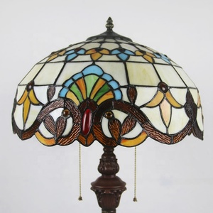 LongHuiJing Tiffany Traditional LED Floor Lamp E27 63-Inch Stained Glass Multicolored Shade Living Room Dining Room - Product Image 5