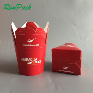 Caja de fideos desechables <span class=keywords><strong>para</strong></span> embalaje de aperitivos del fabricante de Shenzhen, contenedor de pasta de papel Kraft blanco, caja de embalaje de arroz, estampado <span class=keywords><strong>para</strong></span> alimentos - Product Image 3