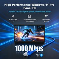 Panel PC Todo en Uno de 21.5 Pulgadas con Pantalla Táctil Industrial sin Ventilador, Windows 11 Pro N100, 8GB DDR4, 128GB ROM, 1920x1080 IPS