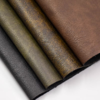 Usine de vente en gros A/W vêtements en cuir synthétique artificiel Vintage Pu cuir tissu veste matériel pour vêtements/veste/pantalon