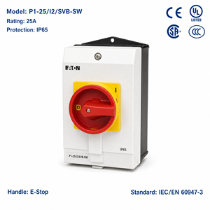 Eaton P1-25/I2/SVB-SW 25A 3P Sicherungsschalter Trennschalter 690V AC Kupfer 50/60Hz Industrieller Haupt-Sicherheitsschalter - Product Image 1