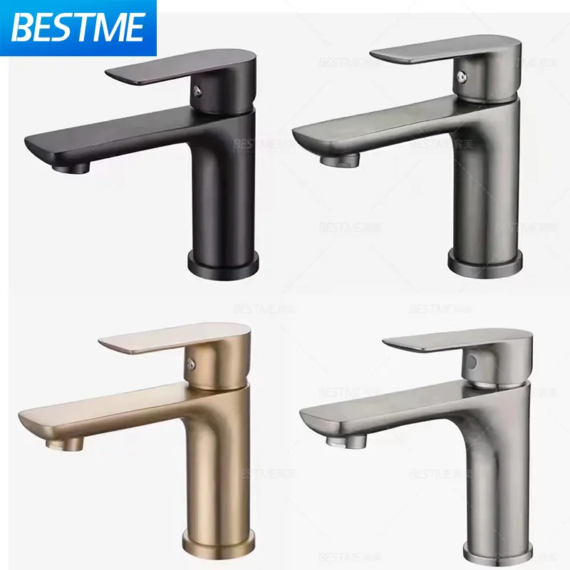 Various color Long Water Spout Luxo Modern Banheiro Sink Deck Mount 304 aço inoxidável Wash Basin torneira Mixer torneira