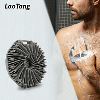 Brosse de Douche en Silicone Personnalisée pour Peaux Sèches, Outil de Nettoyage et de Massage, Éponge Exfoliante pour le Corps