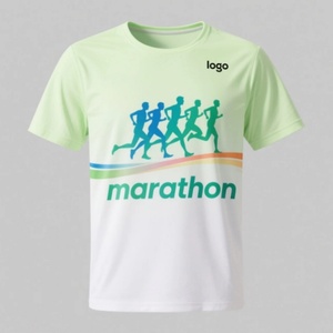 Camiseta Deportiva para Correr, Color Azul Maratón, 100% Poliéster, Personalización de Tallas, Impresiones por Sublimación con Diseño del Cliente, OEM - Product Image 3