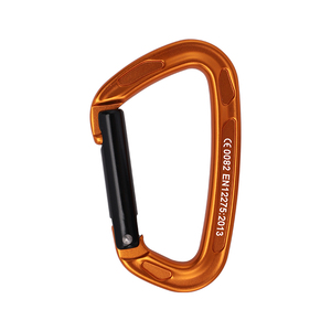 Mosquetón de aluminio automático para escalada en roca en forma de D 24kN, mosquetón personalizado de nuevo diseño - Product Image 5