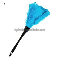 Plumero de plumas de pavo de Color Natural reutilizable de mano ecológico rosa fuerte teñido para suministros de limpieza fiesta hogar coche Oficina