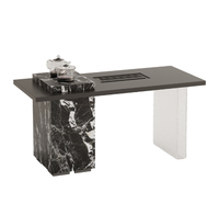 Table à thé en marbre pour salon moderne ; simple et luxueuse ; table à thé intégrée pour préparer le thé