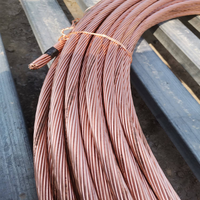 Conducteurs en cuivre recuit de 150 mm² 37/2,23 mm (1x37-15,61 mm) pour mise à la terre, installation fixe en terre.