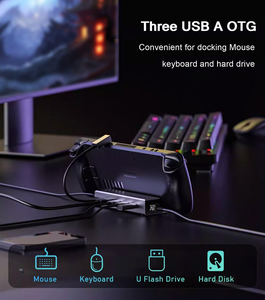 Base de Carga USB-C, Estación de Acoplamiento para Steam Deck, Adaptador LAN 4K 60Hz 1000Mbps, Tarjeta de Red Gigabit, USB 3.0, Protección PD100W - Product Image 3