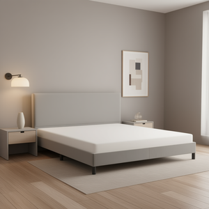 Base de Cama Tapizada en Terciopelo California King, Diseño Minimalista y Suave, Color Gris D0102H7S2G8 - Product Image 2