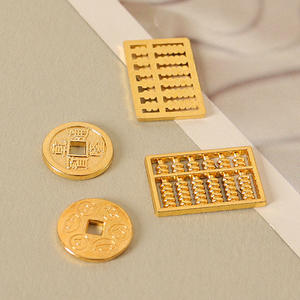 Ladrillo, Mini Corona, Ábaco Dorado, <span class=keywords><strong>Lingote</strong></span>, Escena, Pequeña Barra de <span class=keywords><strong>Oro</strong></span>, Moneda Decorativa de Cobre - Product Image 2