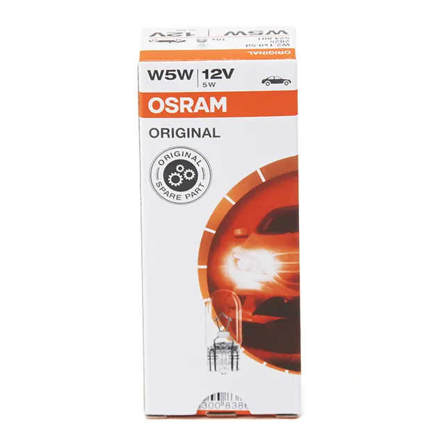 OSRAM 2825 T10 12V W5W E1シングルバルブハロゲンランプ