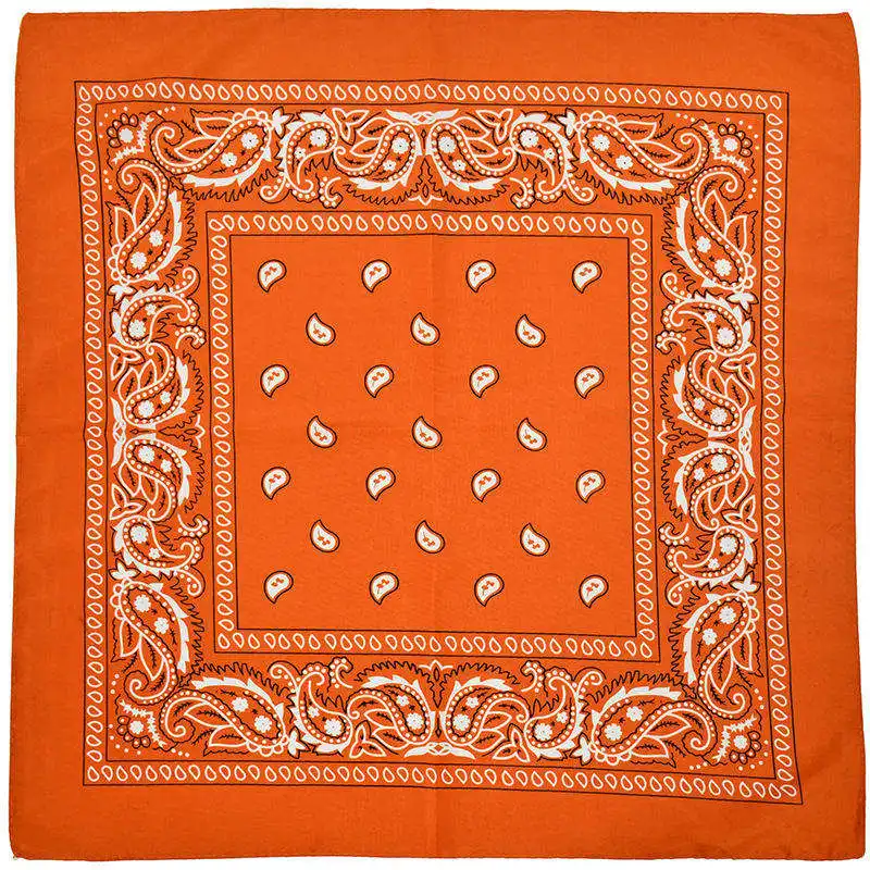 Toptan promosyon İşlevli özel Logo renkli Polyester pamuk spor kare şapkalar eşarp klasik Paisley Bandana