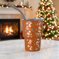 Verres à shot personnalisés en acier inoxydable sous vide de 2 oz, écologiques, mignons, pour adultes, avec couvercle et paille métallique, pour le camping - Vente en gros