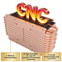 Radiateur de refroidissement haute performance pour CPU, en aluminium et cuivre, usiné sur commande par CNC