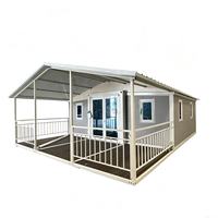 Maison conteneur pliable et extensible à double aile de 20 et 40 pieds, préfabriquée et modulaire, pour habitation, villa, bureau, complexe hôtelier