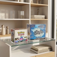 Boîte de rangement en acrylique pour boosters de cartes à collectionner, avec fermeture magnétique puissante N52 et protection UV, pour l'affichage des boosters de jeux de cartes à collectionner (TCG)