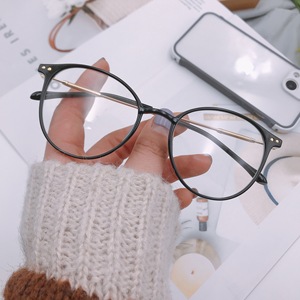 Pc9531 <b>Round</b> <b>Frame</b> Glasses Brown Full Rim Cr-39 Lenses Clear Anti Blue Light Unisex Optical Eyewear - Product Image 1