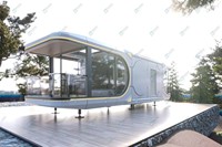 Maison Conteneur Préfabriquée de Luxe 2026 – Structure en Acier Écologique, Emballage Plat, Appartement Mobile Préfabriqué avec Cour