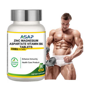 ASAP OEM Zinc Magnesium Aspartate Tablets Adult Sport Supplements 500mg Food Grade Private Label - Product Image 1