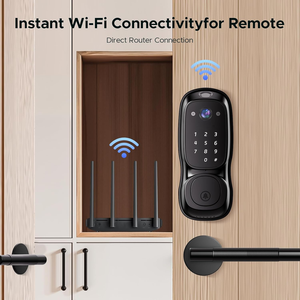 Cerradura inteligente para puerta con huella dactilar, entrada sin llave, cámara y timbre integrados, con wifi, cerrojo para puerta principal - Product Image 6