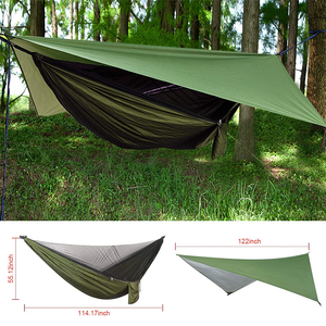 KingGear <span class=keywords><strong>Hamac</strong></span> de camping <span class=keywords><strong>avec</strong></span> moustiquaire Bâche anti-pluie Portable Simple Double <span class=keywords><strong>Hamac</strong></span> Tente <span class=keywords><strong>avec</strong></span> sangle d'arbre - Product Image 6