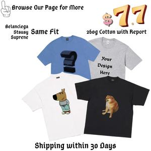 เสื้อยืดโอเวอร์ไซส์ Belanciega Heavyweight Tees ปรับแต่งได้รวดเร็วสำหรับผู้ชาย พิมพ์ลายด้วยความร้อน สตรีทแวร์ ดีไซน์เนอร์จากโรงงาน - Product Image 3