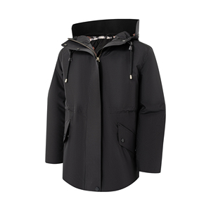 Parka d'extérieur pour <span class=keywords><strong>femme</strong></span>, résistante à l'eau et au vent, mi-longue, décontractée, avec capuche et taille ajustable, idéale pour les trajets quotidiens et la <span class=keywords><strong>randonnée</strong></span> - Product Image 3