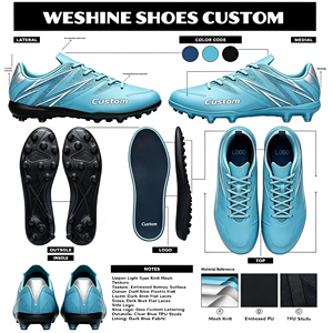 Chaussures <span class=keywords><strong>de</strong></span> football en PU imprimées pour hommes, légères, à tige basse, pour terrain <span class=keywords><strong>synthétique</strong></span>, bottes <span class=keywords><strong>de</strong></span> football personnalisées, marque privée, chaussures <span class=keywords><strong>de</strong></span> sport d'équipe - Product Image 1