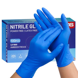 Nitrilhandschoenen blauw wegwerpbaar 3mil keuken koken voedselverwerking waterdicht oliebestendig antislip laboratorium fabrieksgebruik 100 stuks - Product Image 1